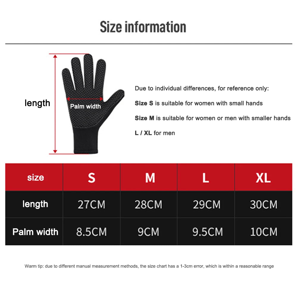 3mm Scuba Diving Gloves Anti Slip Five Finger Dive Gloves UV Protection Neoprene Gloves for Swimming Snorkeling