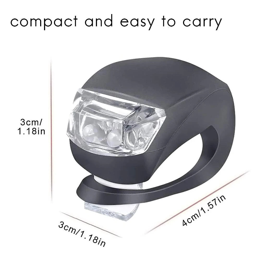 10-20PCS LED Silicone Bicycle Front Rear Light Set 3 Modes Waterproof MTB Mountain Road Bike Cycling Headlight Tail Warning Lamp