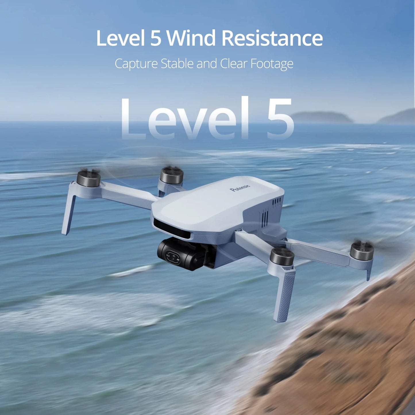 Potensic C0 4K GPS Professional Drone Max 6-KM, 3-Axis Gimbal, Visual Tracking, QuickShot, Under 249g, Return to Home-ATOM