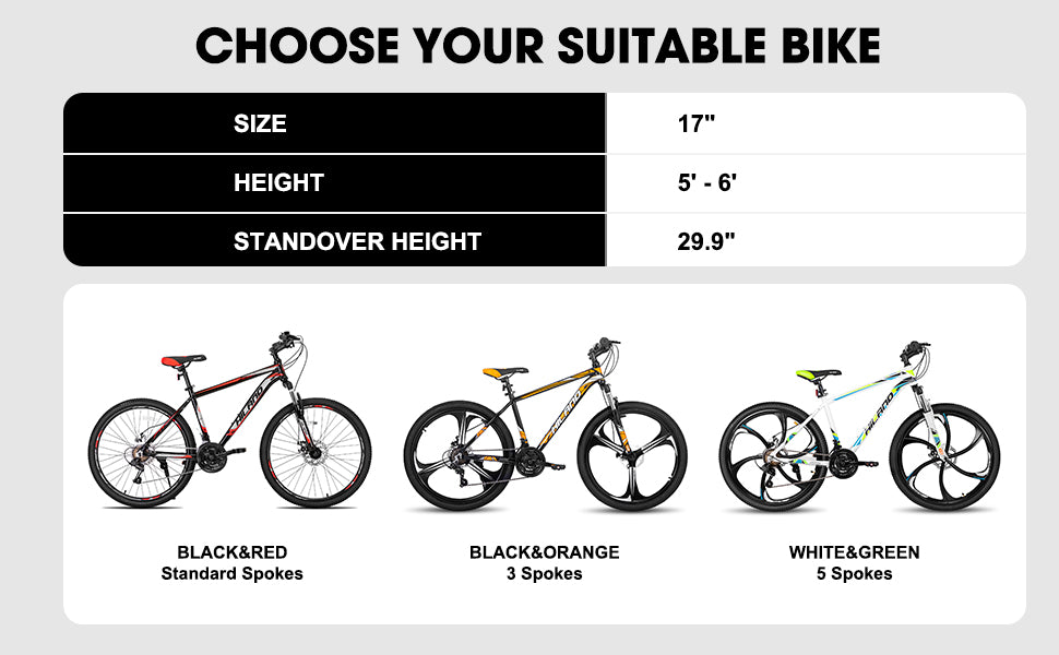 Hiland Mountain Bike,Shimano 21 Speeds Drivetrain,Aluminum Frame 26 Inch Wheels, with Disc-Brake for Men Women Men's MTB Bicycle