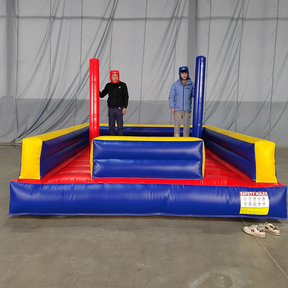 2 Person 13*13ft - Inflatable Gladiator Fighting Game Inflatable Joust Fighting Arena With Joust Sticks PVC Jousting For Outdoor