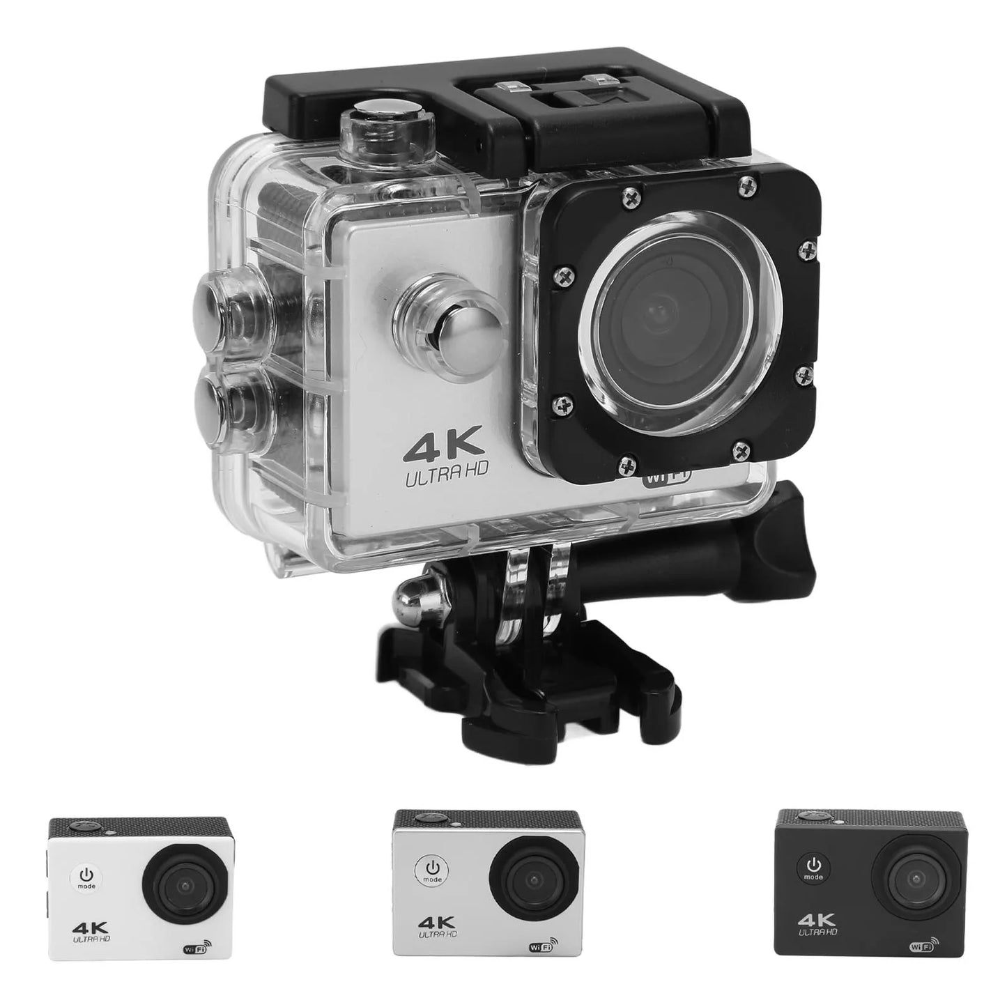WiFi Action Camera Action Camera 4K HD 98.4ft Waterproof 2.0 Inch Screen WiFi Underwater Sports Camera for Outdoor Diving Helmet
