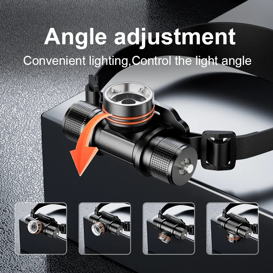 Professional IPX8 Waterproof Headlight LED Powerful Scuba Diving Headlamp 500000LM White Laser Underwater 120M  Dive Head Torch