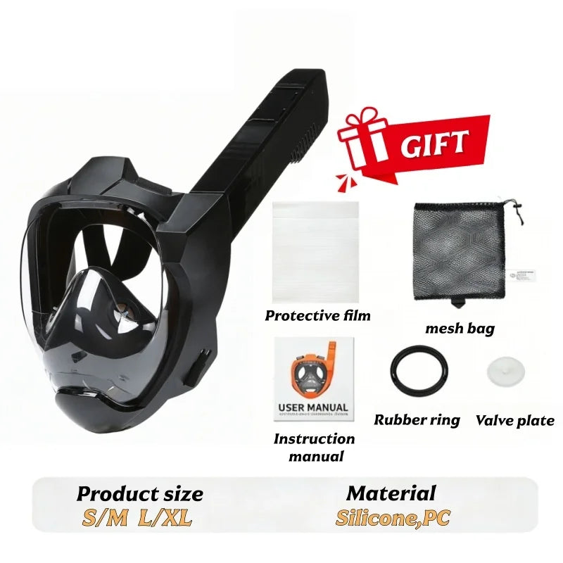 XIAOTREE New Diving Mask Waterproof Anti-Fog Full Dry Adult Diving Goggles Snorkeling Mask Men And Women Swimming Equipment