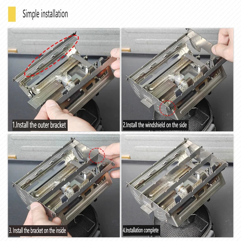 For Snow Peak GS150 Camping Stove Accessories Pure Titanium Windproof Bracket Outdoor Travel Picnic Portable Gas Stove Stand