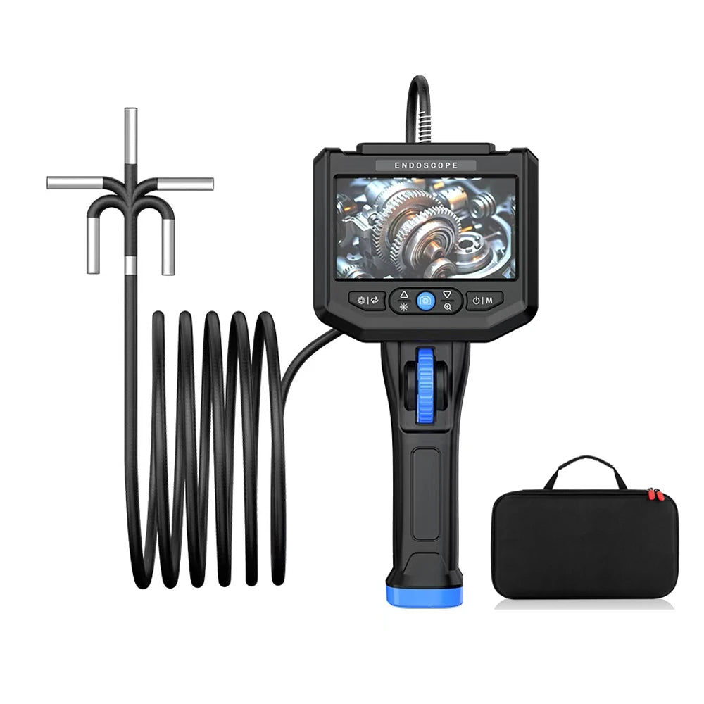 Industrial endoscope 360 Degree Steering with 6mm Lens HD 5-Inch Screen Automotive Pipeline Inspection Camera