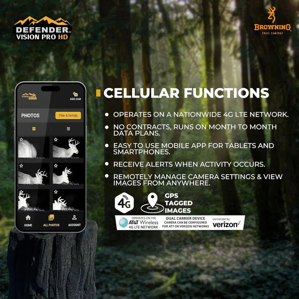 24MP HD Trail Camera with 110ft Night Vision, Dual SIM, Smartphone Compatible for Hunting