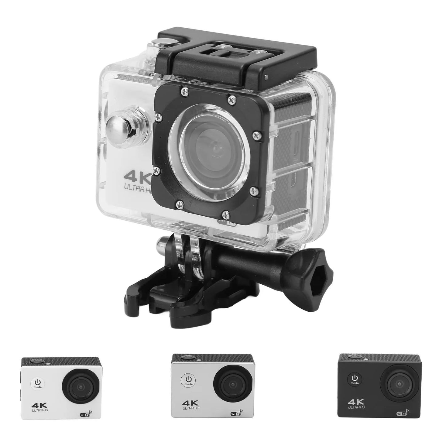 WiFi Action Camera Action Camera 4K HD 98.4ft Waterproof 2.0 Inch Screen WiFi Underwater Sports Camera for Outdoor Diving Helmet