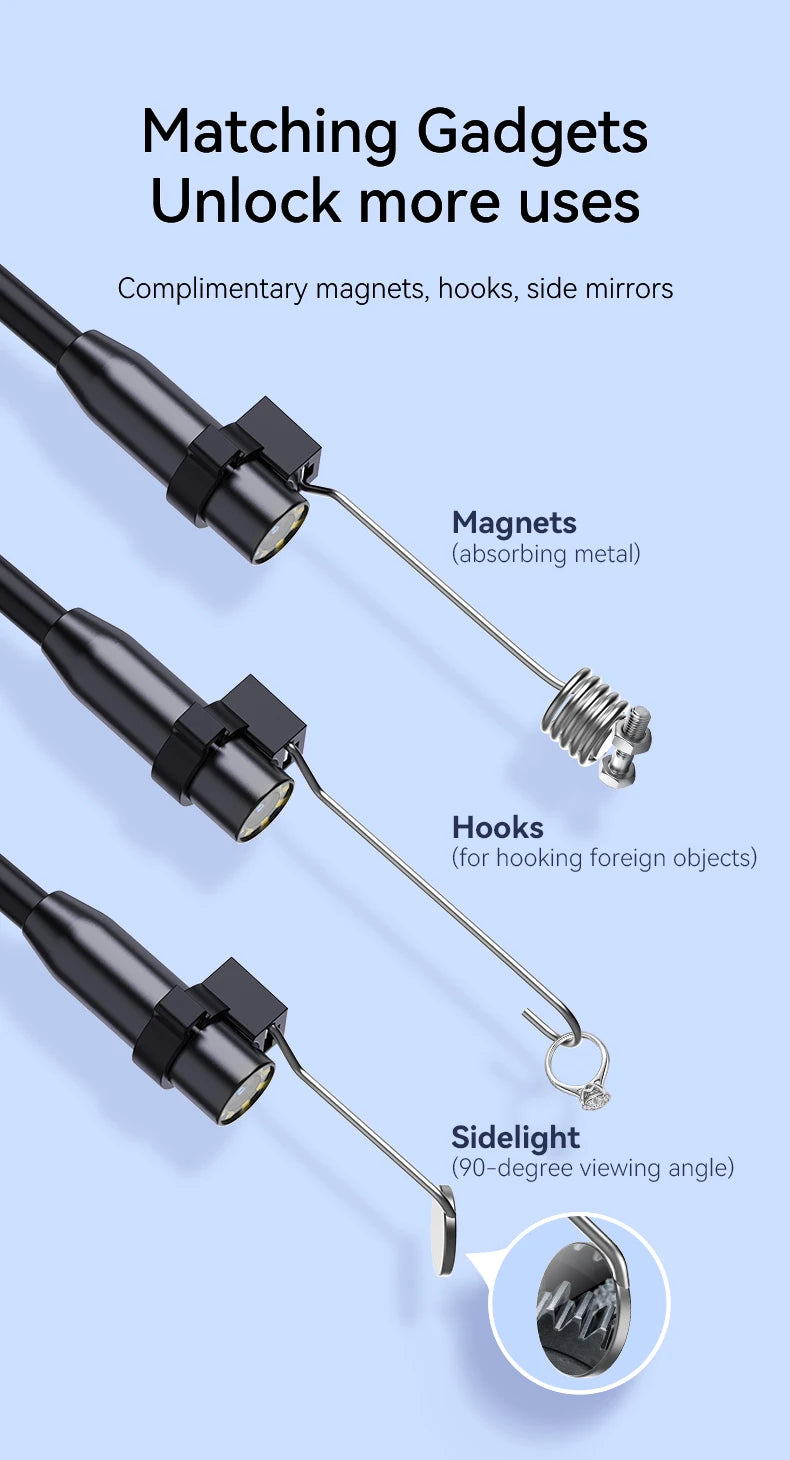 KERUI 1M/5M/10M/20M/30M Industrial Endoscope Camera 4.3 "Single Dual Lens HD 1080P Car Inspection Borescope IP67 Sewer Camera