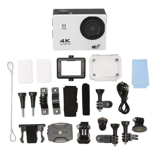 WiFi Action Camera Action Camera 4K HD 98.4ft Waterproof 2.0 Inch Screen WiFi Underwater Sports Camera for Outdoor Diving Helmet
