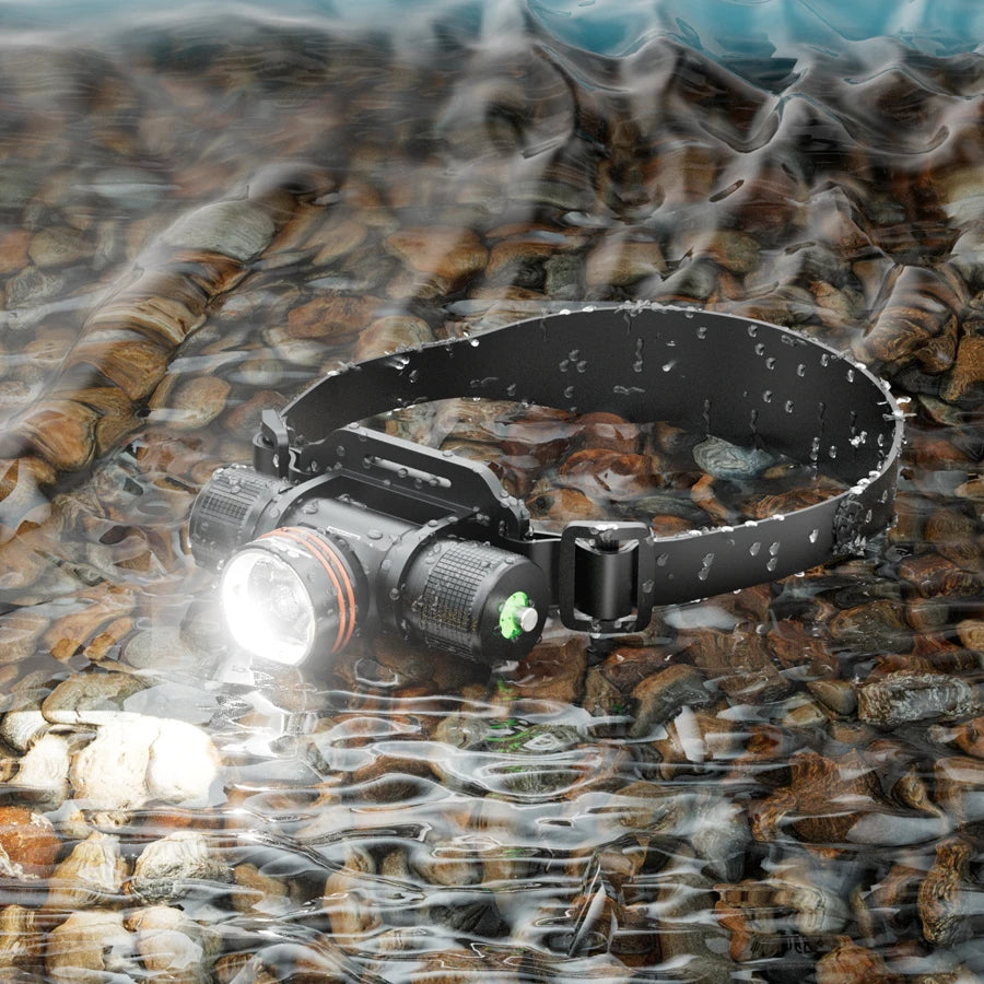 Professional IPX8 Waterproof Headlight LED Powerful Scuba Diving Headlamp 500000LM White Laser Underwater 120M  Dive Head Torch