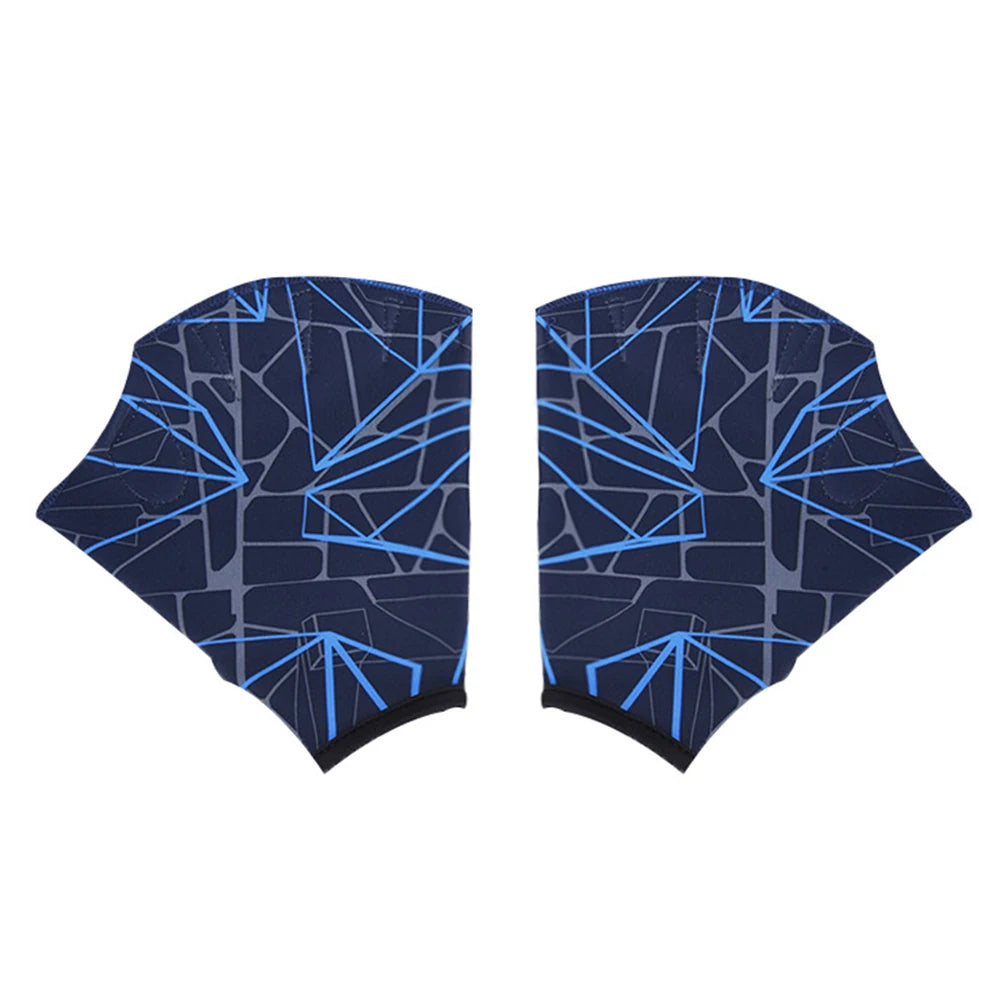 2x Swimming Hand Fins Flippers Finger Webbed Women Men Paddle Water Sport Gloves for Swimming Training Mittens