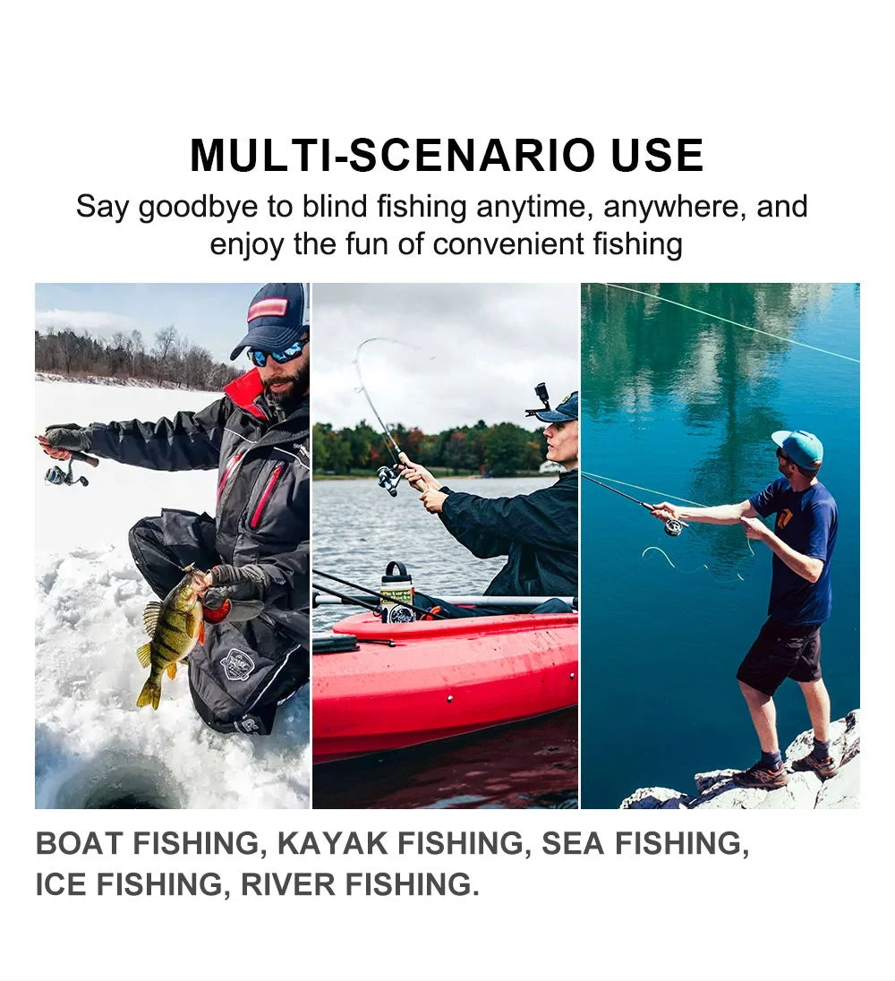 LUCKY Portable Underwater Fishing&Inspection Camera Night Vision Camera 4.3 Inch 20M Cable for Ice/Sea
