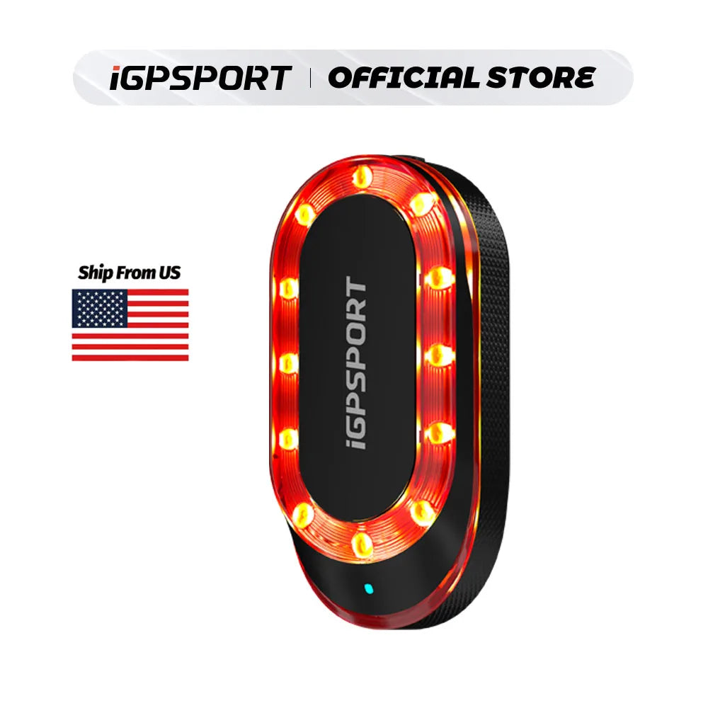 iGPSPORT SRmini Radar Tail Light with Brake Alert IPX7 Waterproof Daytime Running Lamp for Road Cycling Bike Safety