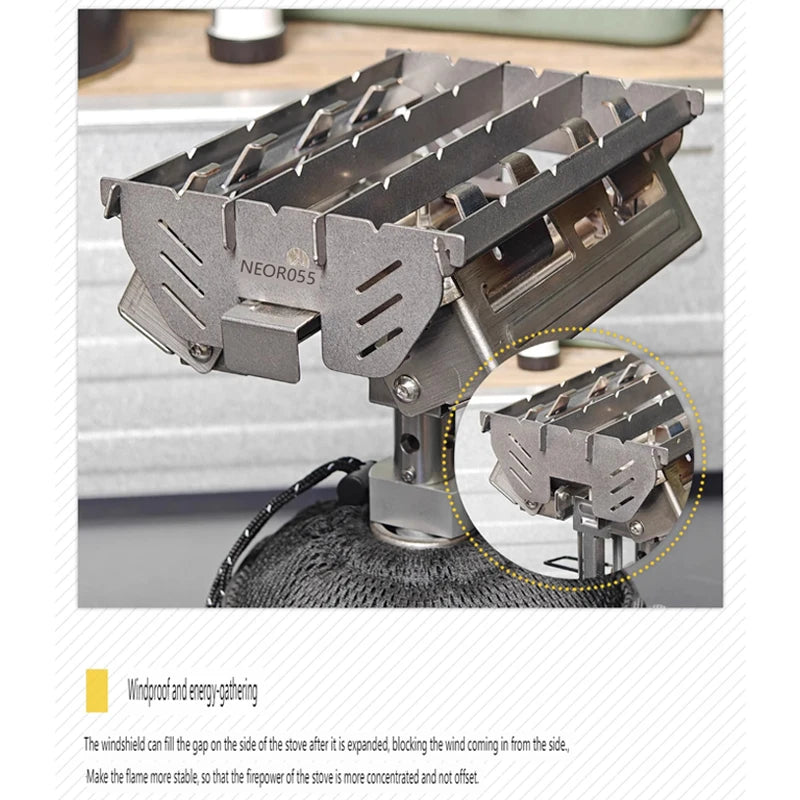 For Snow Peak GS150 Camping Stove Accessories Pure Titanium Windproof Bracket Outdoor Travel Picnic Portable Gas Stove Stand