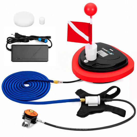 TUXING Scuba Diving Snorkel Equipment Diving Mobile Ventilator Tankless Waterproof Portable Recharer Underwater Depth 10M