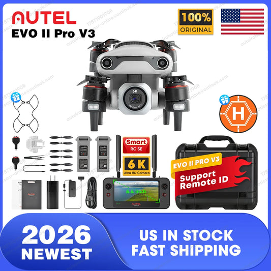 Autel Robotics EVO II Pro V3 Professional Camera Drone,  4k professional High Quality GPS 25km, Long Range Transmission