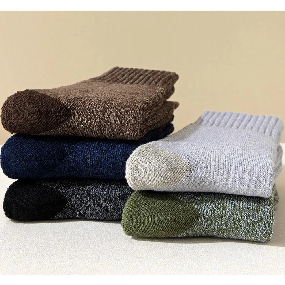 2026 New 5 Pairs Merino Wool Socks For Men, Super Thick Hiking Man Socks Thermal Socks For Cold Weather 2030