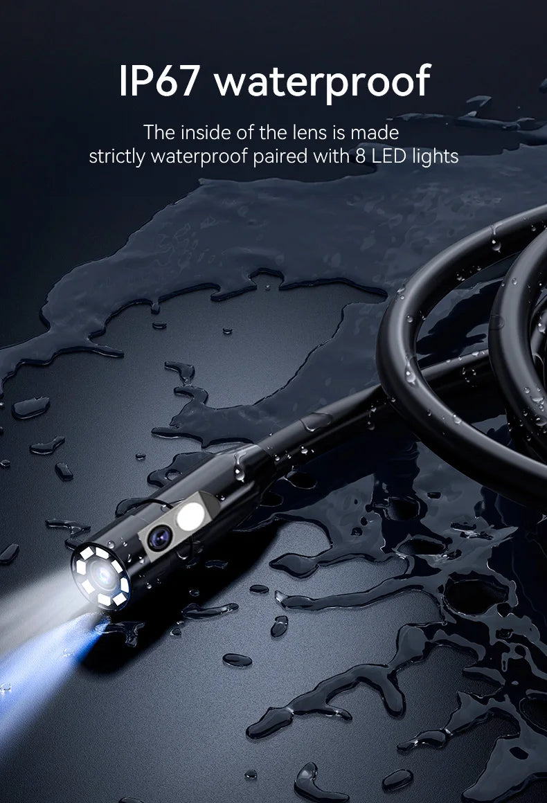 KERUI 1M/5M/10M/20M/30M Industrial Endoscope Camera 4.3 "Single Dual Lens HD 1080P Car Inspection Borescope IP67 Sewer Camera