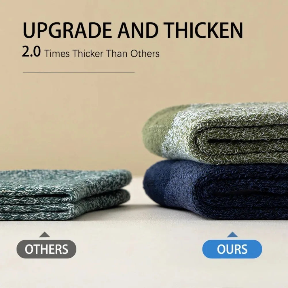 2026 New 5 Pairs Merino Wool Socks For Men, Super Thick Hiking Man Socks Thermal Socks For Cold Weather 2030