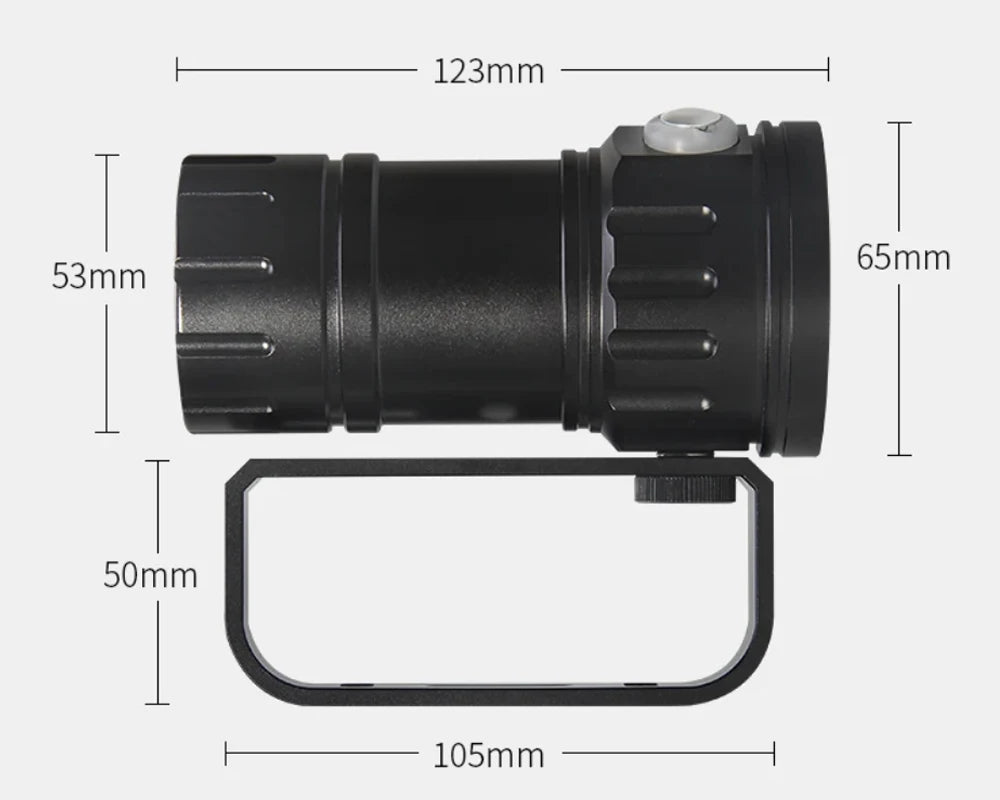 Professional Underwater Photography Light 27 LED Highlight Lamp 20000Lumens Diving Flashlight 100M Waterproof Video Camera torch