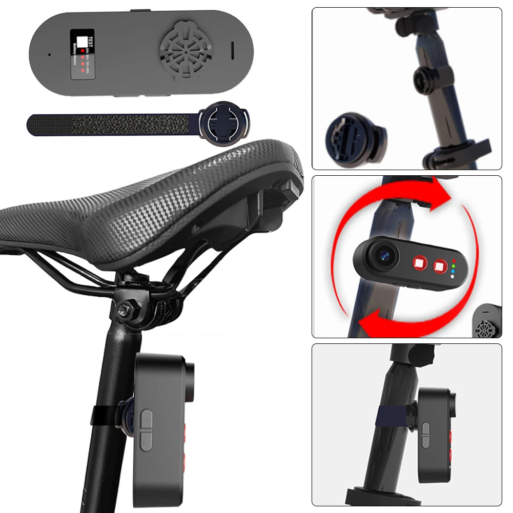 Camera Taillight -150 Angle Camera Radar Cycling Tail Light Bicycle Intelligent Radar Tail Light for Mountain Road Bike E-Bikes