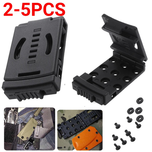 2-5pc K-Sheath Belt Clip Belt Scabbard Attach Knife Flashlight Hunting Camp Hiking EDC Outdoor Tool Multi-functional Waist Clips