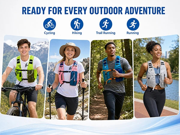Outdoors Cooling Vest Tactical Cooling Vest AC Vest Constant-Temperature Summer Cooling Technology with Built-in Water Bladder