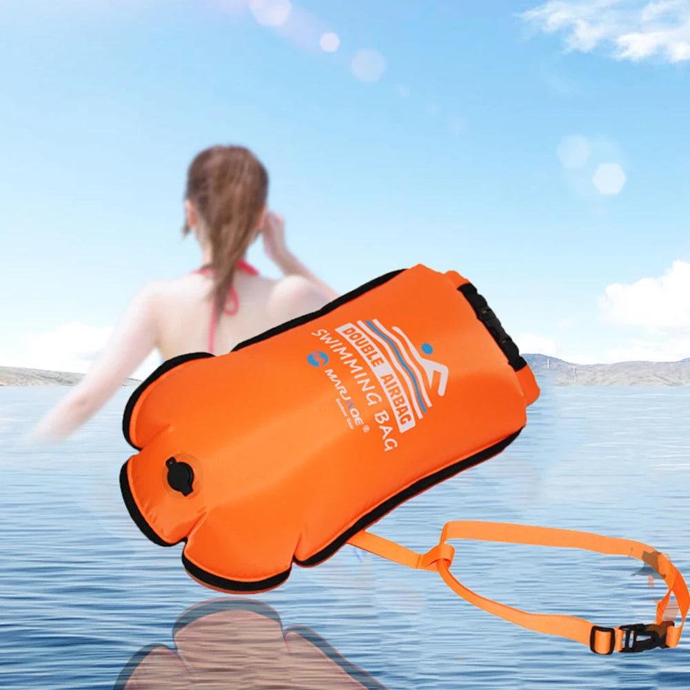 20L Inflatable Open Swimming Buoy Tow Float Dry Bag With Waist Belt For Boating Rafting Swimming Bucket Water Sport Safety Bag
