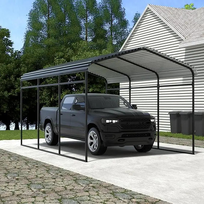 Heavy Duty Metal Carport Canopy with Galvanized Steel Frame And Roof Outdoor Storage Shed Car Tent Customized Protecti，Customiz