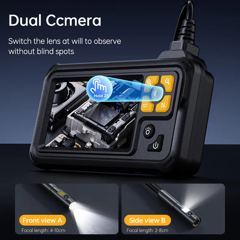 KERUI Mini Camera with 4.3-inch Screen Single/Dual Lens Industrial Endoscope Camera for Pipeline Inspection, Vehicle Maintenance