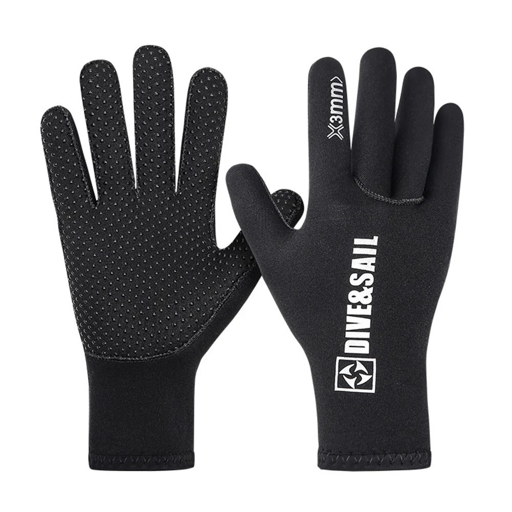 3mm Scuba Diving Gloves Anti Slip Five Finger Dive Gloves UV Protection Neoprene Gloves for Swimming Snorkeling