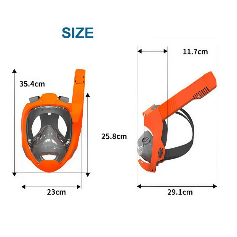 XIAOTREE New Diving Mask Waterproof Anti-Fog Full Dry Adult Diving Goggles Snorkeling Mask Men And Women Swimming Equipment