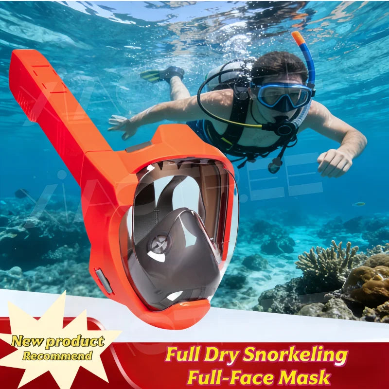 XIAOTREE New Diving Mask Waterproof Anti-Fog Full Dry Adult Diving Goggles Snorkeling Mask Men And Women Swimming Equipment