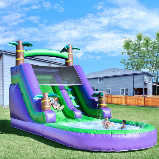Giant Commercial PVC Inflatable Bounce House Tropical Water Slide for Kids Party Children's playground, children's toys