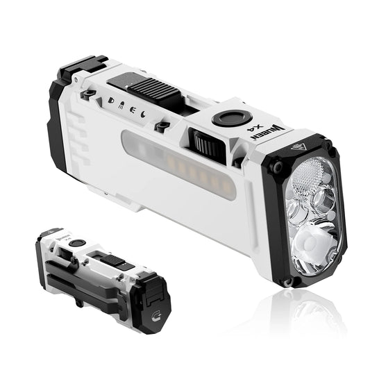 WUBEN X4 EDC Flat Flashlight with RGB Light, 1500 Lumens Mini Flashlight with Tactical Switch and Magnetic, IP68 Portable Pocket
