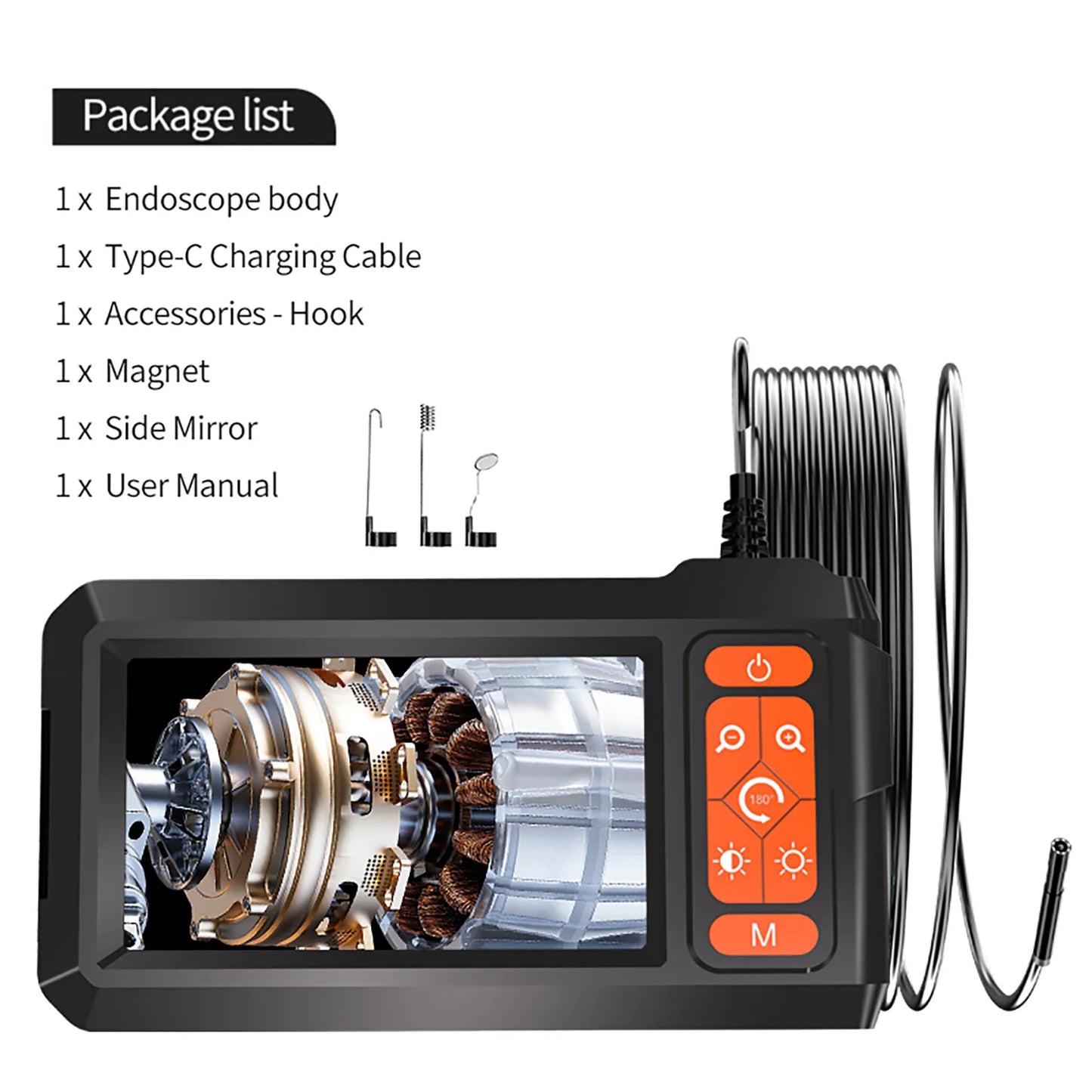 Single & Dual Industrial Endoscope Camera 4.3'' LCD Digital Handheld Borescope IP67 Waterproof HD1080P 8mm Pipe Sewer Camera