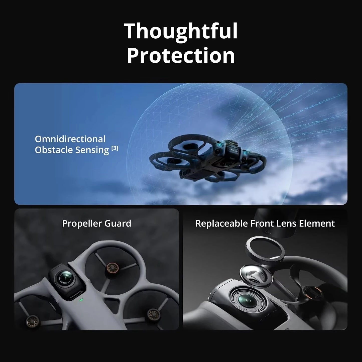 DJI Avata 360 (RC 2) Drones With 1-Inch 8K 360° Imaging for FPV & Aerial Filming, 360° Camera Drone With Propeller Guard. Includes RC 2 With a Built-In Screen Avata 360 DJI Drone for Precise Control