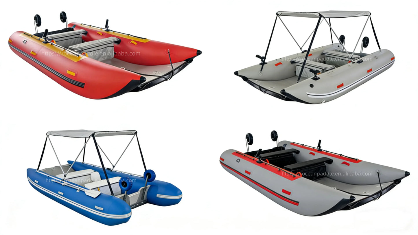 Lightweight PVC Foldable Catamaran Inflatable Sail Catamaran Sailing Boat Inflatable Catamaran Boats For Sale