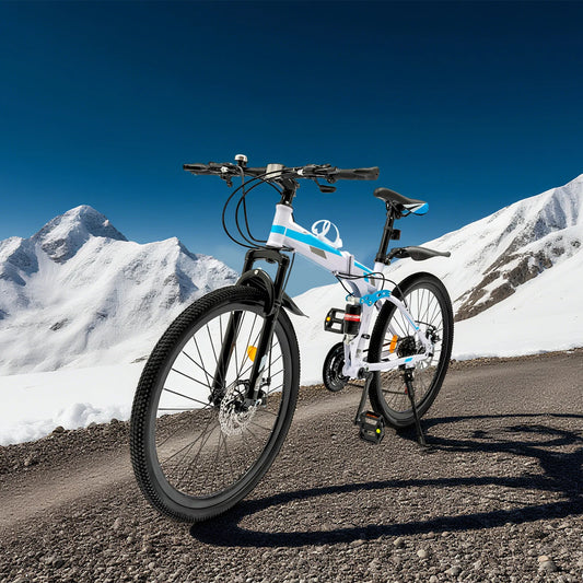 21 Speed Foldable Mountain Bike, 5.64 * 3.48 Ft Mountain Bike Suitable for Daily Commuting, Fitness, And Racing