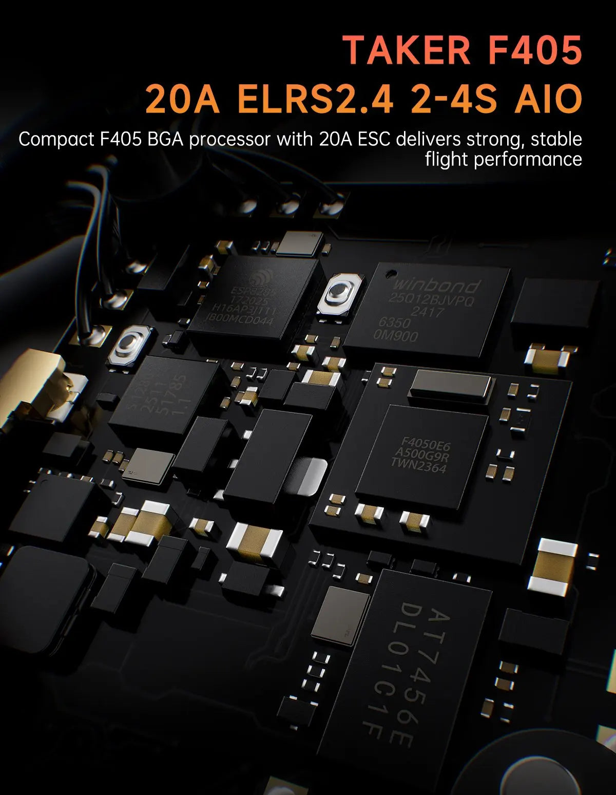 GEPRC NEW DarkStar22 O4 Pro HD Quadcopter/DarkStar22 WTFPV DIY Version PNP, ELRS 2.4G Receiver TAKER F405 20A ELRS2.4 2-4S AIO
