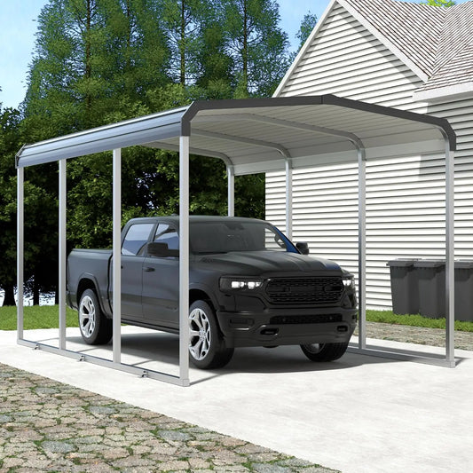 Heavy Duty Metal Carport Canopy with Galvanized Steel Frame And Roof Outdoor Storage Shed Car Tent Customized Protecti，Customiz