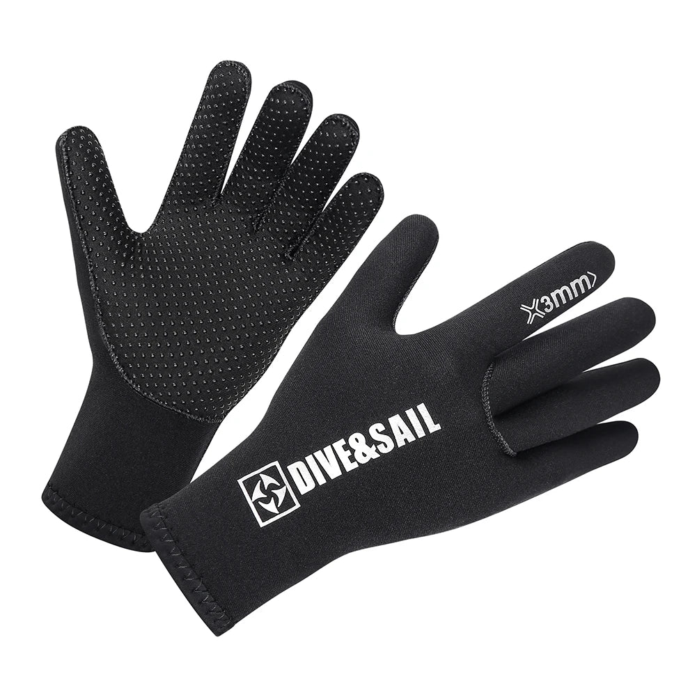 3mm Scuba Diving Gloves Anti Slip Five Finger Dive Gloves UV Protection Neoprene Gloves for Swimming Snorkeling