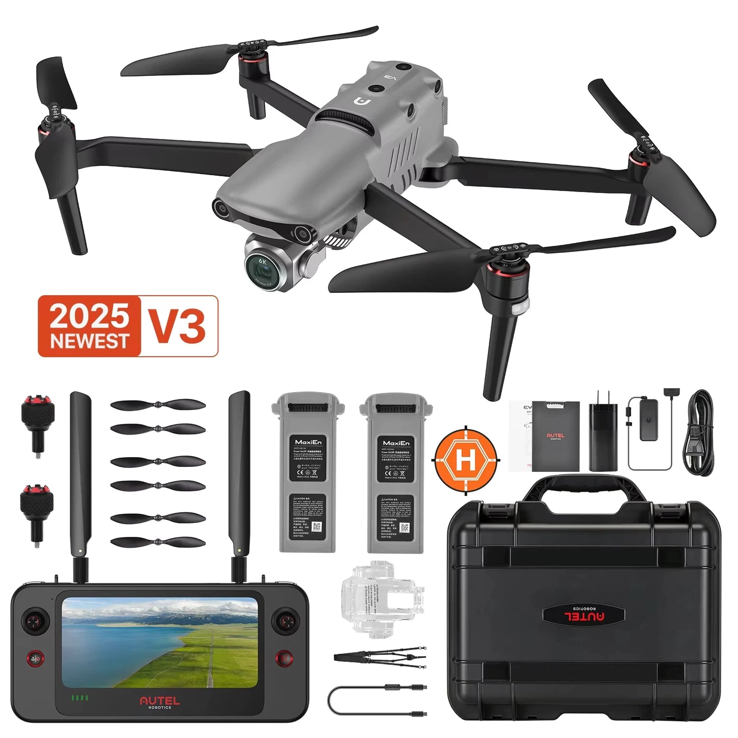 Autel Robotics EVO 2 PRO V3 Drone 1"CMOS 12-Bit 6K HDR Video Moonlight Algorithm 2.0 40 Minutes 15KM Transmission AI Recognition