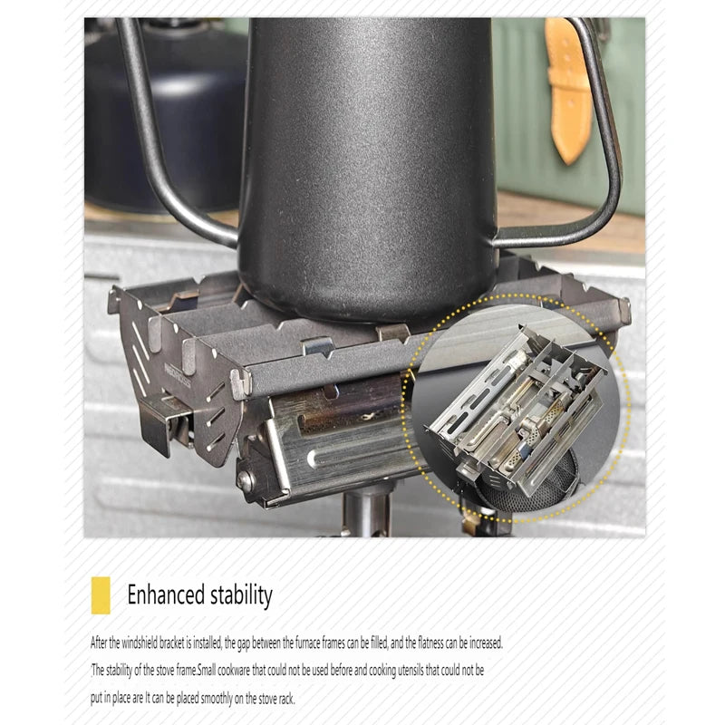 For Snow Peak GS150 Camping Stove Accessories Pure Titanium Windproof Bracket Outdoor Travel Picnic Portable Gas Stove Stand