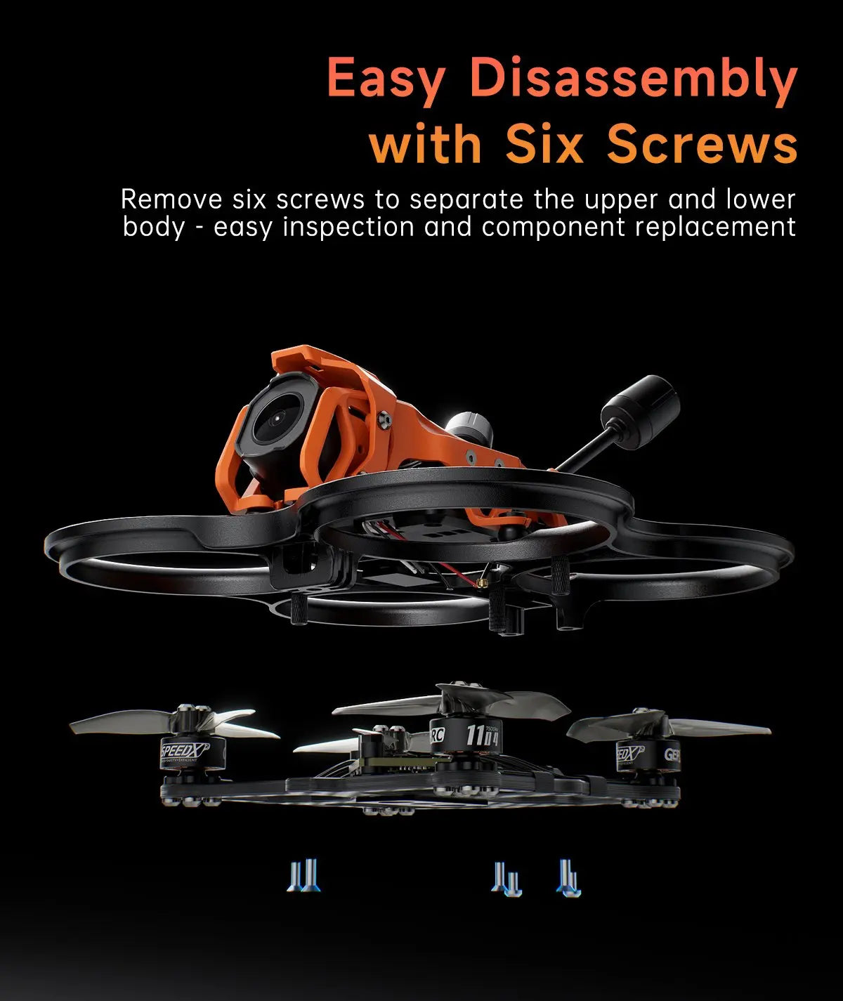 GEPRC NEW DarkStar22 O4 Pro HD Quadcopter/DarkStar22 WTFPV DIY Version PNP, ELRS 2.4G Receiver TAKER F405 20A ELRS2.4 2-4S AIO