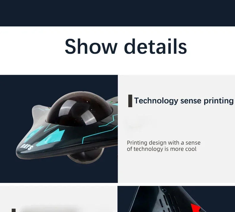 6Ch Rc Boat Submarine with Camera Underwater Remote Control Wifi Fpv Remote Control Boats Radio Control Toys for Children Gifts