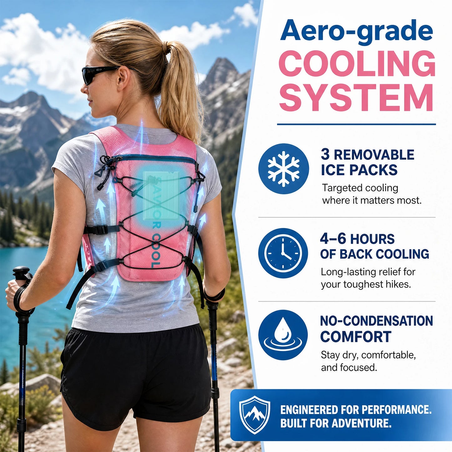 Outdoors Cooling Vest Tactical Cooling Vest AC Vest Constant-Temperature Summer Cooling Technology with Built-in Water Bladder