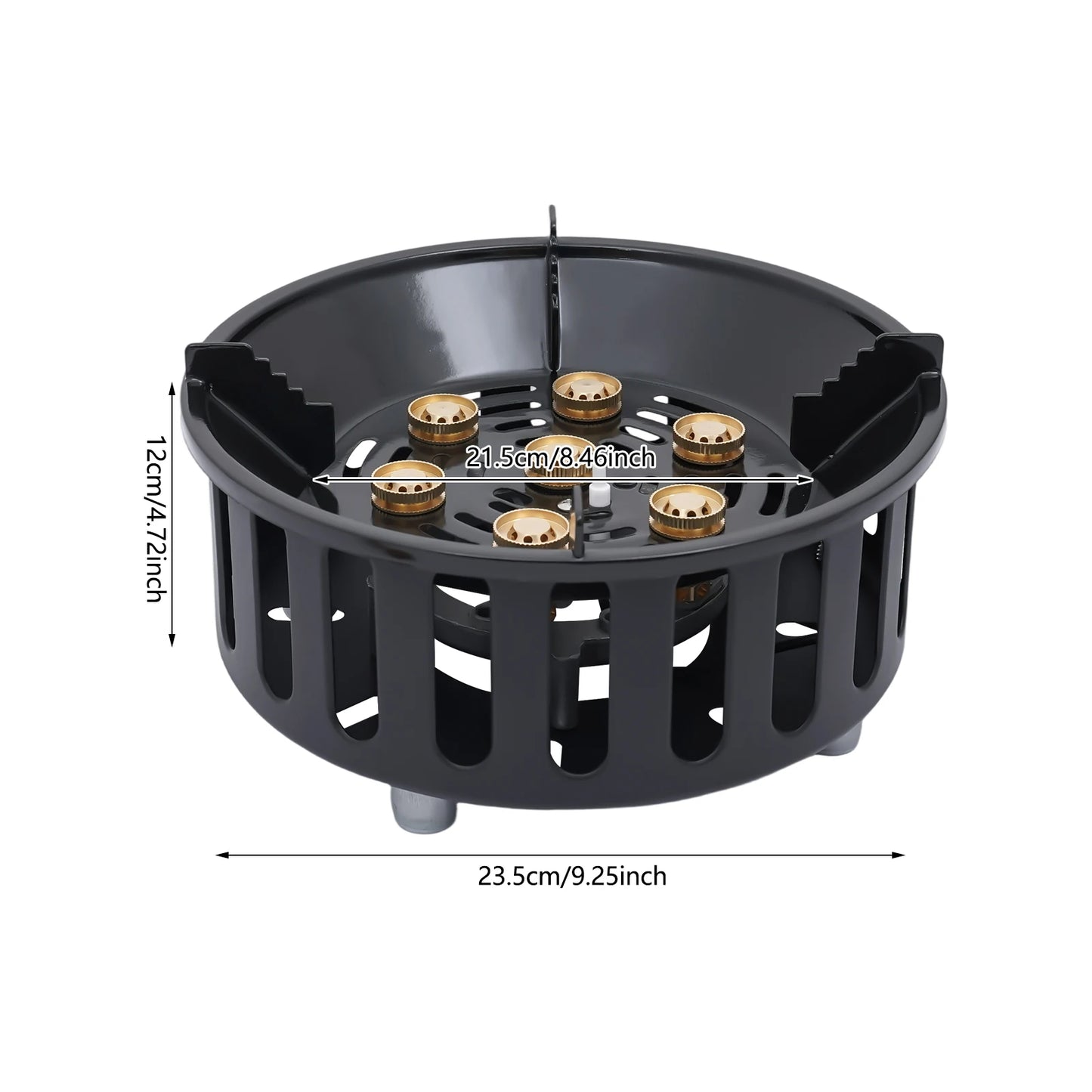 7-Core Camping Stove High-Power Strong Fire Portable Tourist Gas Burner Windproof Electronic Ignition Camping Equipment 21000W