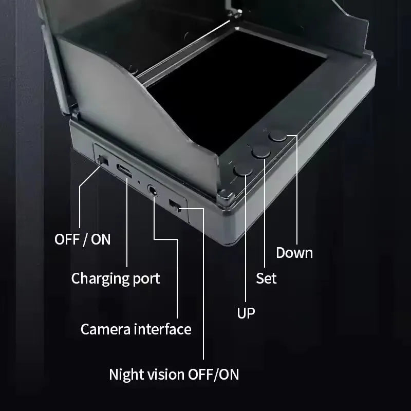 Fishing Camera Handheld 1080P 4.3 Inch LCD Camera 130°ortable Fishing Depth Fish Finder Water For Fishing With Night Vision